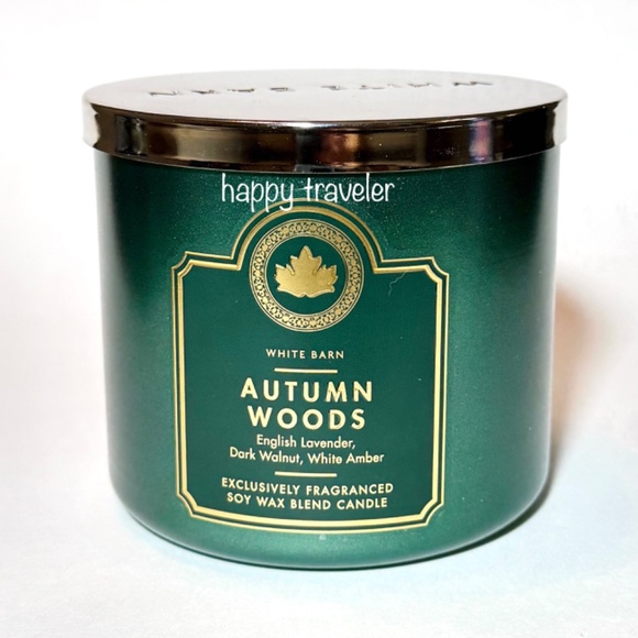 AUTUMN WOODS 3 Wick Candle - Picture 1 of 3